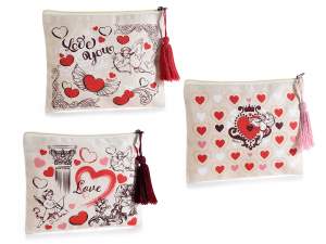 wholesale cupid love cosmetic bag heart case