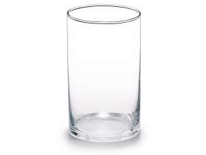 Wholesale clear glass cylindrical vase
