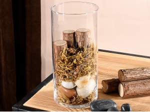 Wholesaler transparent cylindrical vase