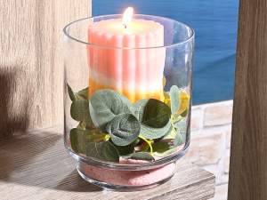 Wholesaler cylindrical vase clear glass