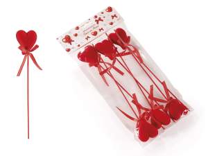 grossiste coeurs rouges décoratifs en polystyrène