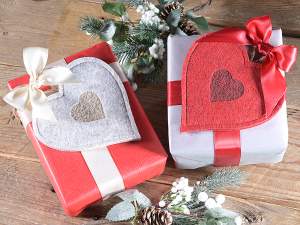 décorations en tissu en forme de cœur en gros