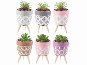 Wholesale three-foot decorated cement vases