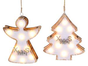 Grossistes décorations de Noël bois fourrure led