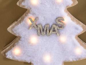 Grossistes décorations de Noël bois fourrure led