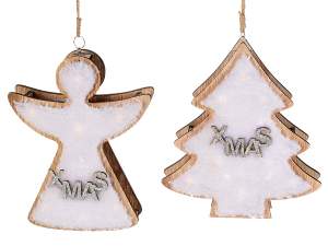 Grossistes décorations de Noël bois fourrure led