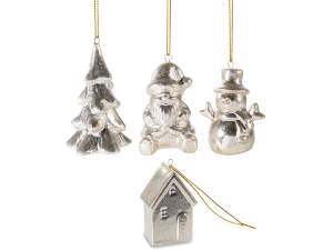 décorations de Noël en porcelaine dorée en gros