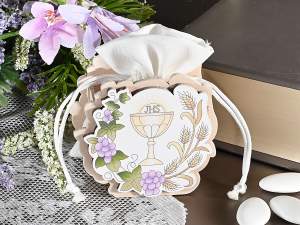 décoration en bois pour cadeaux de communion en gr