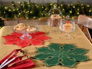 décorations de table en gros tissu étoile de Noël