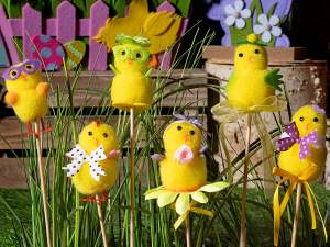 wholesale decorative easter chick stick