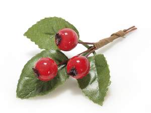 Artificial red berry sprig