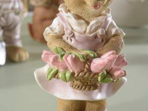 wholesale pair of easter garden bunnies
