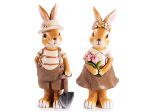 wholesale ceramic decoration easter rabbit