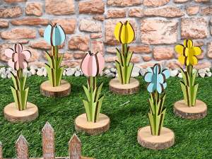 wholesale decorative wooden flowers