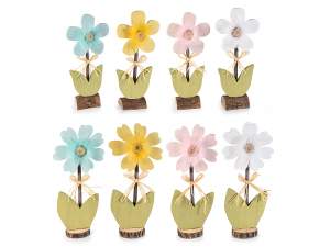 Wholesale decorative flowers colored wood