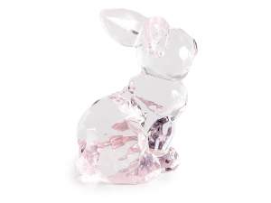 wholesale colored glass rabbit decoration