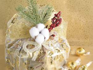 Wholesaler tulle decorative holly Xmas