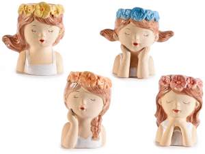 wholesale decorative vase makeup holder face woman