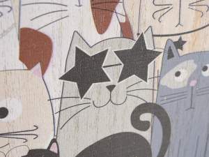 ingrosso decoro gatti legno