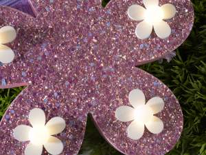 Grossista decori legno glitter luci led