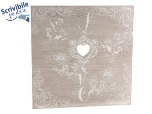 ingrosso decoro cuore in legno