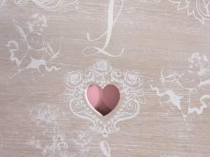 ingrosso decoro cuore in legno