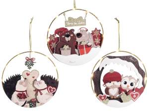 ingrosso natale decori albero gufetto animali