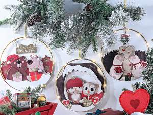 ingrosso natale decori albero gufetto animali