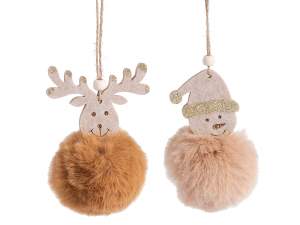 ingrosso addobbo natale albero pompon ecofur