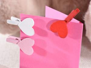 Wooden heart clothes pegs wholesaler