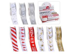 Wholesale Christmas Printed Ribbons Grossgrain