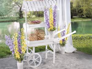 Wholesale white wooden display cart