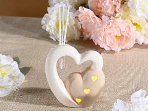 ingrosso profumatore cuore ceramica