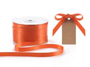 Wholesale orange double satin ribbon