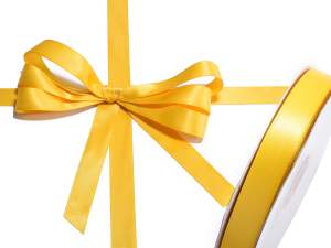 Wholesale double satin ribbon ochre color