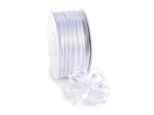 Wholesale white double satin ribbon tie