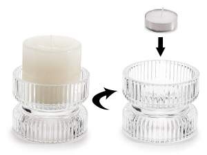 wholesale hourglass glass candle holder