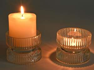 wholesale hourglass glass candle holder