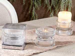 wholesale glass hourglass candle holder