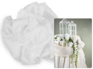 Grossiste serviette en organza blanc