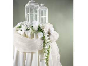 Grossiste serviette en organza blanc