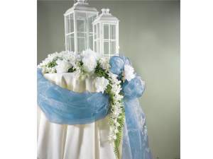 Serviette en organza turquoise