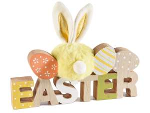 Wholesaler Easter wooden rabbit writing