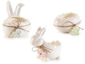 wholesaler rabbit egg cup Easter jar