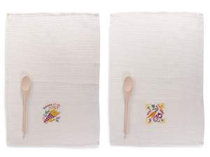wholesale kitchen wooden ladle dish towel