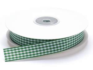 Green white gingham ribbons