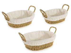 paniers en bois recouverts de tissu