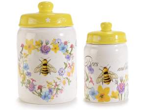 Pots de nourriture pour abeilles, miel et fleurs e