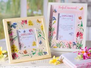 Cadre photo en gros fleurs printemps enseignants