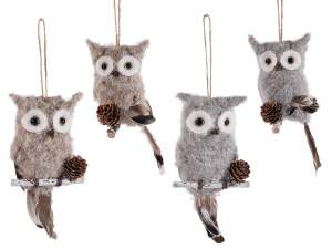 décorations de Noël hibou en gros